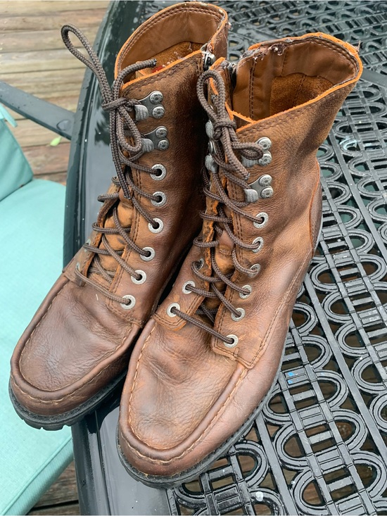 Harley Davidson Brentmoore Mens Brown Leather Motorcycle Boots 8.5 Lace D93760 main image 4